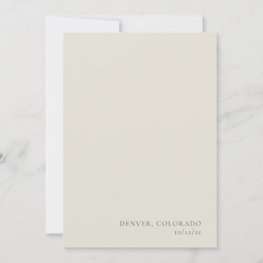 Minimalistische legant Dank u Kaart voor bruiloft (Achterkant)