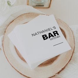 Minimalistische legante balie Mitzvah Napkins Servet