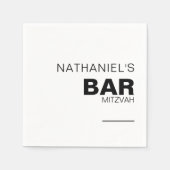 Minimalistische legante balie Mitzvah Napkins Servet (Voorkant)