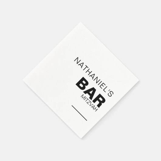 Minimalistische legante balie Mitzvah Napkins Servet (Hoek)