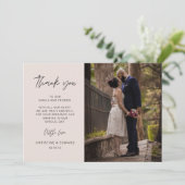 Minimalistische, legante bruiloft - Fotokaart Kaart (Staand voorkant)