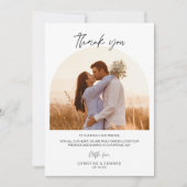 Minimalistische, legante bruiloft - Fotokaart Kaart (Voorkant)