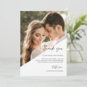 Minimalistische, legante bruiloft - Fotokaart Kaart (Staand voorkant)