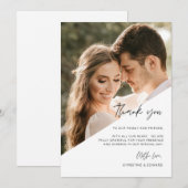 Minimalistische, legante bruiloft - Fotokaart Kaart (Voorkant / Achterkant)