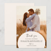 Minimalistische, legante bruiloft - Fotokaart Kaart (Voorkant / Achterkant)