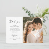 Minimalistische, legante bruiloft - Fotokaart Kaart (Staand voorkant)