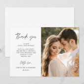 Minimalistische, legante bruiloft - Fotokaart Kaart (Voorkant / Achterkant)