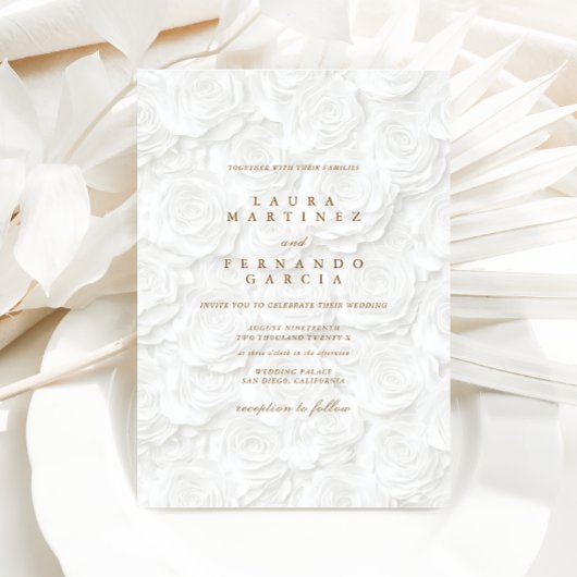 Minimalistische legante bruiloft kaart