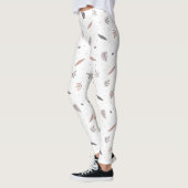 Minimalistische Leggings van het bladpatroon (Links)