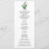 Minimalistische Lelie van de Vallei Trouwprogramma Programmakaart (Voorkant)