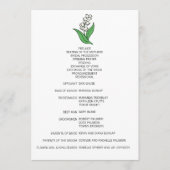 Minimalistische Lelie van de Vallei Trouwprogramma Programmakaart (Voorkant)