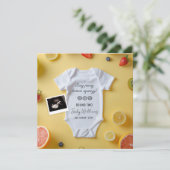 Minimalistische Lemmon 2e Baby aankondiging (Staand voorkant)