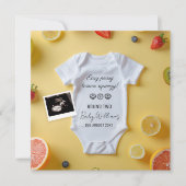 Minimalistische Lemmon 2e Baby aankondiging (Voorkant)