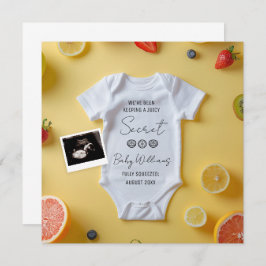 Minimalistische Lemmon zwangerschapsaankondiging Kaart