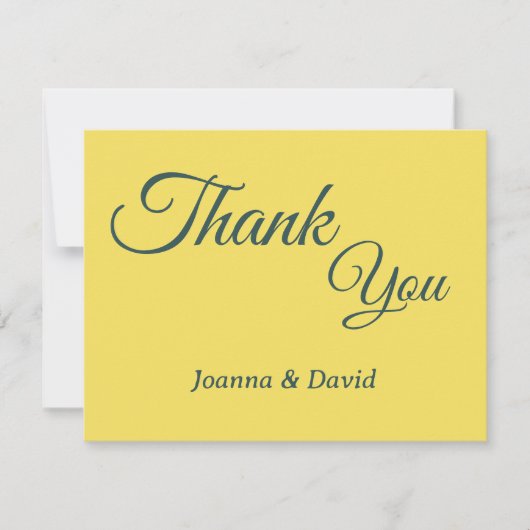 Minimalistische Lemon Chiffon Custom Bedankkaart (Voorkant)