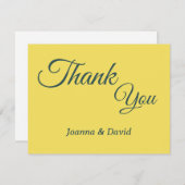 Minimalistische Lemon Chiffon Custom Bedankkaart (Voorkant / Achterkant)