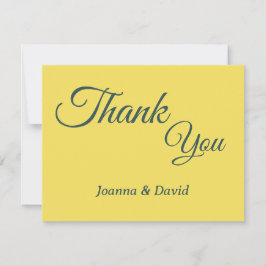 Minimalistische Lemon Chiffon Custom Bedankkaart