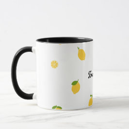 Minimalistische Lemon Pattern Keramische Mok