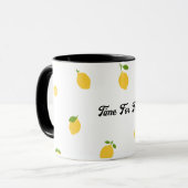 Minimalistische Lemon Pattern Keramische Mok (Voorkant links)