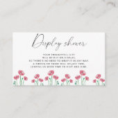 Minimalistische lente displaydouche  informatiekaartje (Voorkant)