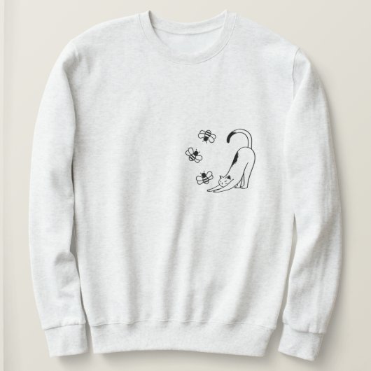 Minimalistische lente kat trui (Design voorkant)