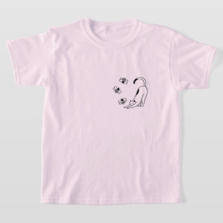 Minimalistische lente kinderkat t-shirt