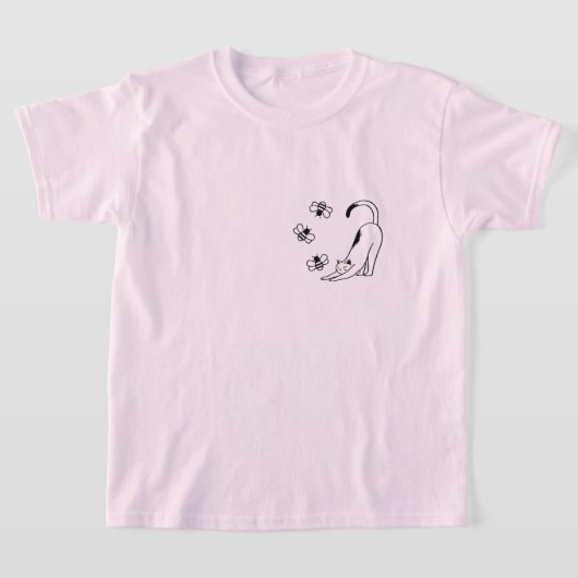 Minimalistische lente kinderkat  t-shirt (Laagn)