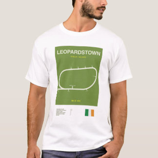 Minimalistische Leopardstown paardenrace Line Tee T-shirt