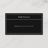 Minimalistische leraar met QR-code en Logo op scho Visitekaartje (Voorkant)