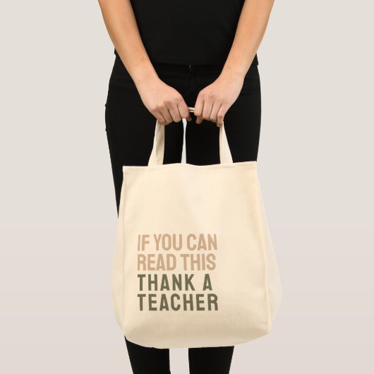 Minimalistische leraar tote bag (Voorkant (product))