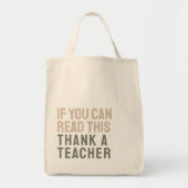 Minimalistische leraar tote bag (Voorkant)