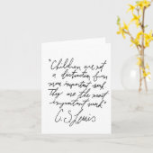 Minimalistische leraar waarderingskaart, C.S. Lewi Kaart (Gele Bloem)