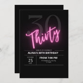 Minimalistische Let's Celebrate Uitnodiging 30ste  (Voorkant / Achterkant)