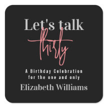 Minimalistische Let's Talk Thirty Verjaardagsfeest