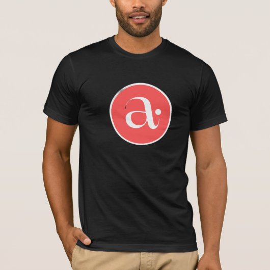 Minimalistische Letter A Monogram Logo T-Shirt (Voorkant)