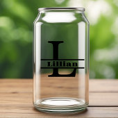 Minimalistische letter L Monogram en aangepaste na Blikvorm Glas