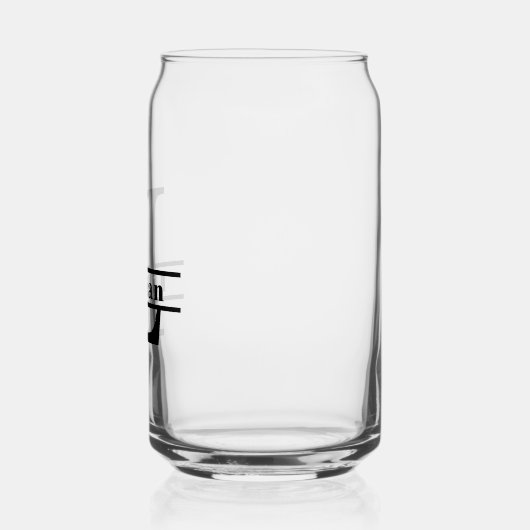 Minimalistische letter L Monogram en aangepaste na Blikvorm Glas (Links)