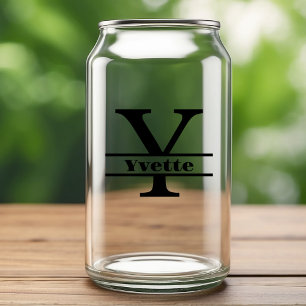 Minimalistische letter Y monogram en aangepaste na Blikvorm Glas