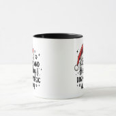 Minimalistische leuke kersthoed & typografie Hond Mok (Midden)