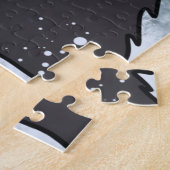 Minimalistische Leuke Vakantie Zwarte Kat met een  Legpuzzel (Zijkant)