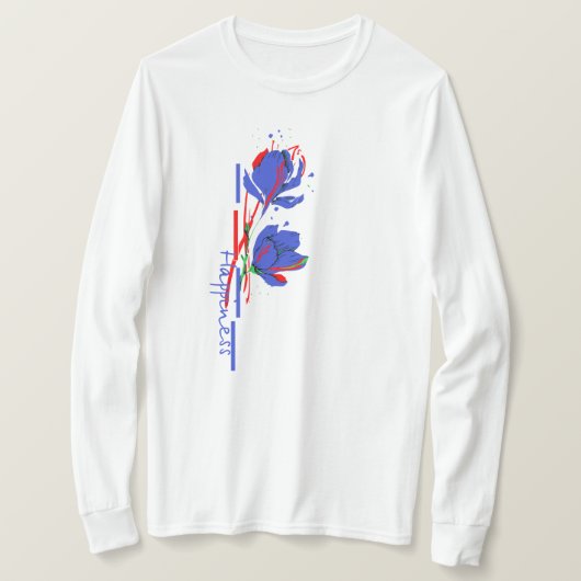 Minimalistische levendige bloem t-shirt (Design voorkant)