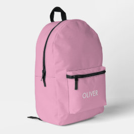 Minimalistische Levendige Bubble Gum Roze Geperson Bedrukte Rugzak
