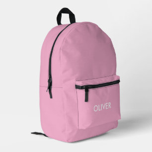 Minimalistische Levendige Bubble Gum Roze Geperson Bedrukte Rugzak