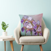 Minimalistische Levendige Iris Bloem Foto Collage Kussen (Stoel)
