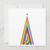 Minimalistische LGBT Regenboompaskerstboom (Achterkant)