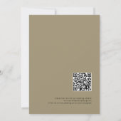 Minimalistische libel Wildflower QR Blue bruiloft Save The Date (Achterkant)