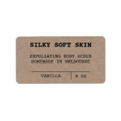  minimalistische lichaamscrub-labels etiket (Voorkant)