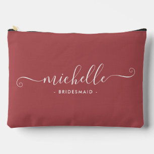 Minimalistische Licht Maroon Persoonlijke Bruidsme Etui