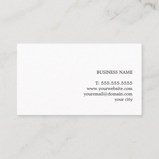 Minimalistische licht pastel blauw consultant visitekaartje (Achterkant)