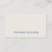 Minimalistische licht pastel blauw consultant visitekaartje (Voorkant)